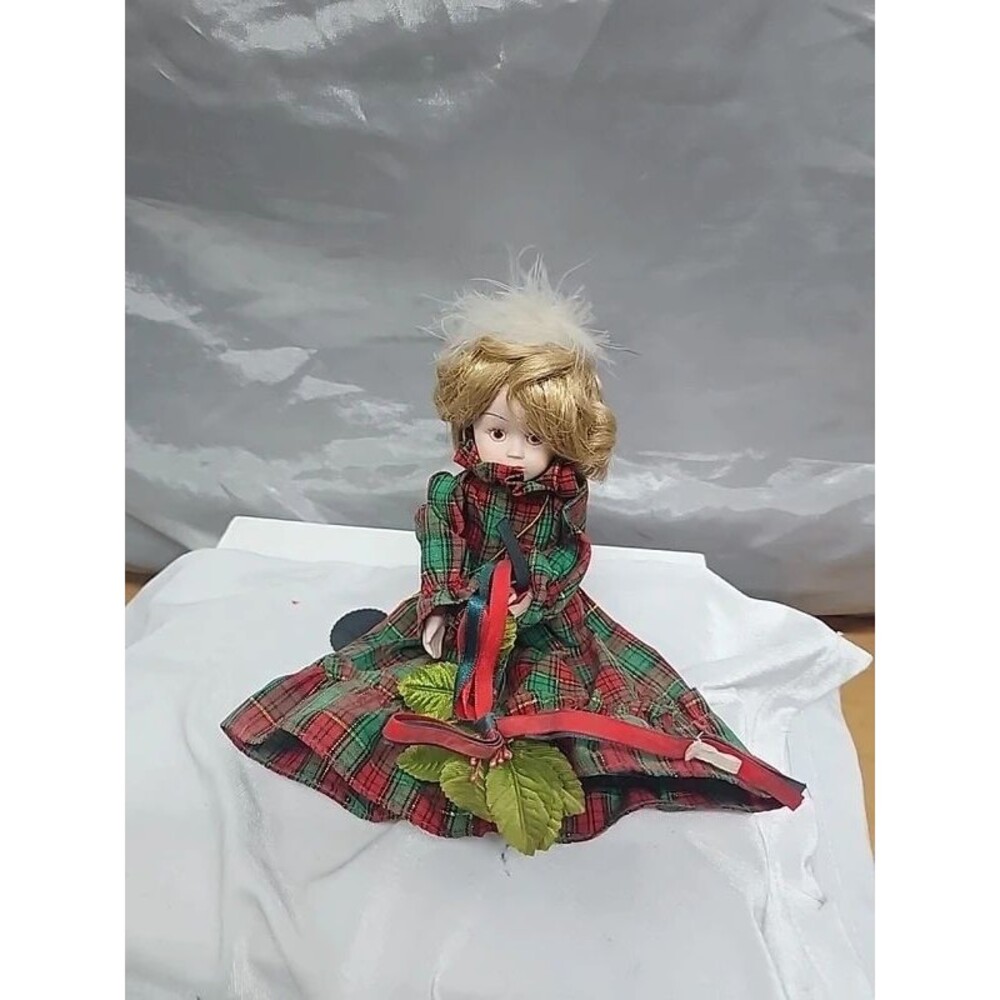brinn doll in scotch plaid dress